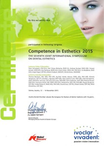2015.11.13.-14. | Competence in Esthetics 2015 | The seventh joint international symposium on dental esthetics