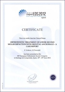 2012.06.18.-23. | Case report Verhovec & Drevenšek - Orthodontic Treatment of Lower Second Molar Impaction