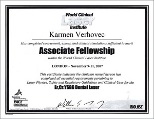 2007.11.09.-11. | Associate Fellowship - World Clinical Laser Institute