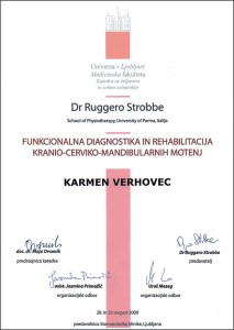 2009.08.28.-29. | Funkcionalna diagnostika in rehabilitacija kranio-cerviko-mandibularnih motenj