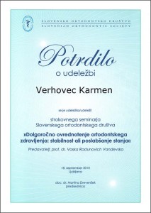 2010.09.18. | Dolgoročno ovrednotenje ortodontskega zdravljenja: Stabilnost ali poslabšanje stanja