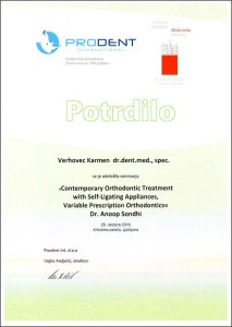 2016.10.25 | Contemporary Orthodontic Treatment with Self-Ligating Appliances, Variable Prescription Orthodontics
